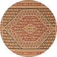thumbnail image 1 of Ahgly Company Indoor Round Southwestern Brown Country Area Rugs, 3' Round, 1 of 4