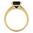 thumbnail image 3 of 2.5 ct Cushion Cut Natural Onyx Solitaire 18K Yellow Gold Womens Engagement Ring, 3 of 5