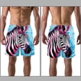 thumbnail image 3 of luoweisi Men's Beach Shorts Quick Dry Swim Trunks with Mesh Lining Zebra L, 3 of 5