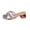 Silver, variant on Women Ruched Metallic Faux Leather Square Toe Block Heel Mule Sandals Slip On Stylish Footwear For Party Casual Outdoor Evening Daily Shopping