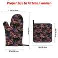 thumbnail image 2 of Cauagu Orchids Flowers Print Oven Mitts and Pot Holders 4 pcs Set,Extra Thicken Long Kitchen Oven Glove Potholders BBQ Gloves-Oven Mitts and Pot Holders(11 Inch), 2 of 6