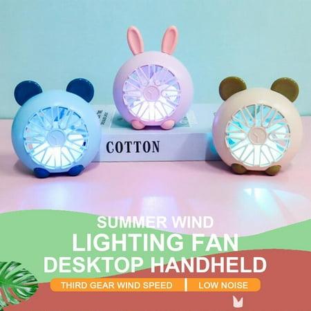 

Floleo Clearance Cartoon Animal Desktop Mini Fan With Light Outdoor Summer Cool USB Charging Fan Clearance