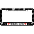 thumbnail image 1 of Rescue Dogs Love with Hearts License Plate Tag Frame, Multiple Colors, 1 of 1