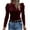 Wine, variant on aidice Womens Tops Casual Long Sleeve Round Neck Fleece Shirts Ruched Comfy Fitting Solid Color Blouses