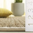 thumbnail image 4 of SAFAVIEH Natural Fiber Arbor Bordered Area Rug, Natural/Ivory, 6' x 8' Oval - Coastal Design, Natural & Ivory, Seagrass, Ideal for Entryway, Kitchen, Living Room, Office, 4 of 10