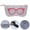 Pink, variant on JJYY 1PC/2Pcs/4Pcs Portable Wool Felt Bag, Trendy Cosmetic Bag with Zipper, Eyeglasses Case for Eyewear Accessories, Versatile Glasses Storage Bag, Lightweight and Stylish for Travel