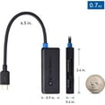 thumbnail image 4 of Cable Matters Dual Slot USB C Card Reader (USB C SD Card Reader) in Black for Micro SD, SDHC, SDXC Memory Cards - Thunderbolt 3 Port Compatible, 4 of 6
