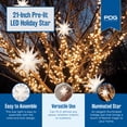 thumbnail image 2 of Keystone Holiday Outdoor 21" Prelit Christmas Holiday Star, White, 2 of 9