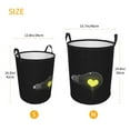 thumbnail image 5 of LNWH Laundry Basket, Yellow Heart in the Bulb Pattern Foldable Laundry Hamper With Handles Waterproof, Small, 5 of 8