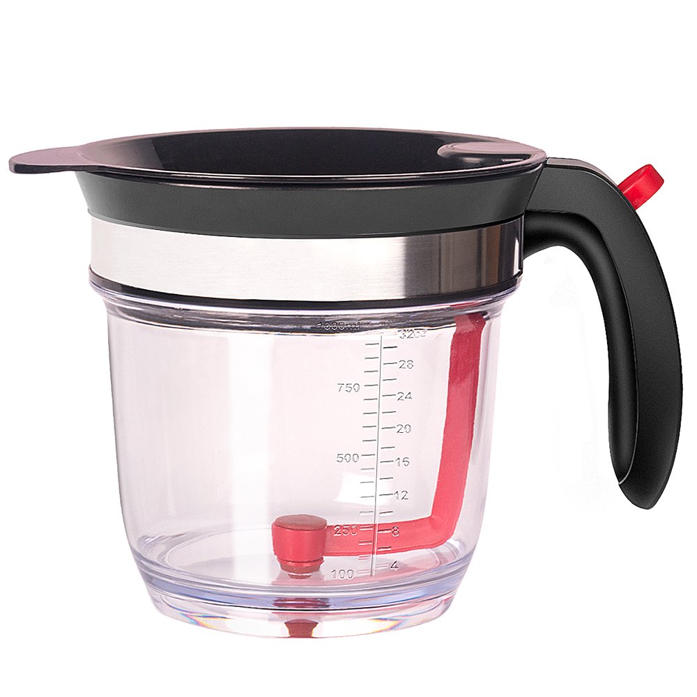 4Cup Gravy Fat Separator With Bottom Release Healthier Gravy, Soup