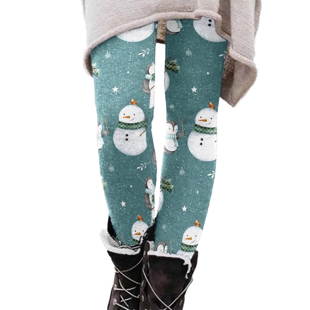 Gibobby Leggings para mujer Leggings de cintura alta estampados cómodos para mujer Leggings de Navidad(Y,M)