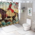 thumbnail image 7 of Orinice Dog and Horse Bathroom Decor Set, Colorful Luxurious Graphic Print Polyester Fabric Shower Curtain with Hooks, Waterproof Bathroom Shower Curtain Set 36x72, 7 of 7