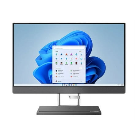 Lenovo IdeaCentre AIO 5 24IAH7 F0GR - All-in-one - with stand - Core i5 12500H / 2.5 GHz - RAM 8 GB - SSD 256 GB - NVMe - Iris Xe Graphics - GigE - WLAN: Bluetooth 5.0, 802.11a/b/g/n/ac/ax - Win 11 Home - monitor: LED 23.8" 1920 x 1080 (Full HD) touchscreen - keyboard: English - storm gray