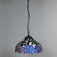 thumbnail image 6 of FSLiving Colorful Baroque Handmade Glass Shade Tiffany Style Antique Chandelier with 15ft Plug-in UL Dimmer Switch Cord with Iron Chain Decorative Pendant Light,Bulbs Not Included - 1 Pack, 6 of 8