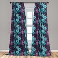thumbnail image 5 of Ambesonne Flower Curtains, Fantasy Garden Blossoms, Pair of 28"x84", Multicolor, 5 of 5
