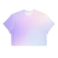 thumbnail image 4 of Cropped T-Shirt for Men Round Neck Tee Short Sleeve Tops Gradient Short Sleeve Tees Quick Dry Ultra Soft Tunic Blouses Trends Lightweight T Shirts Golf Joggers Blouse, 4 of 7