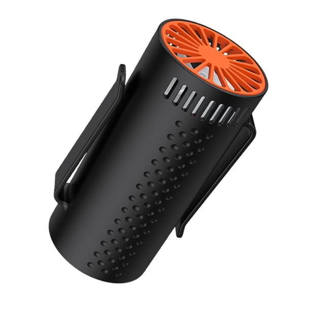 Ventilador de cintura con velocidad de viento ajustable, USB, portátil, 12000 RPM, regalo, ventilador de escritorio pequeño Negro
