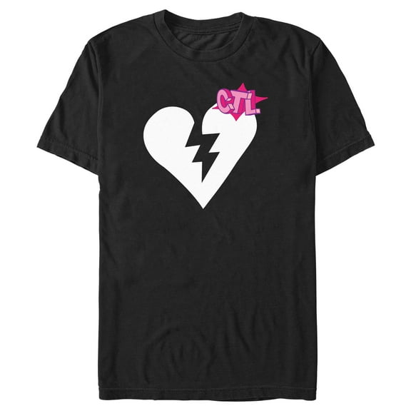 Men's Fortnite Cuddle Team Leader Broken Heart  Graphic Tee Black Medium