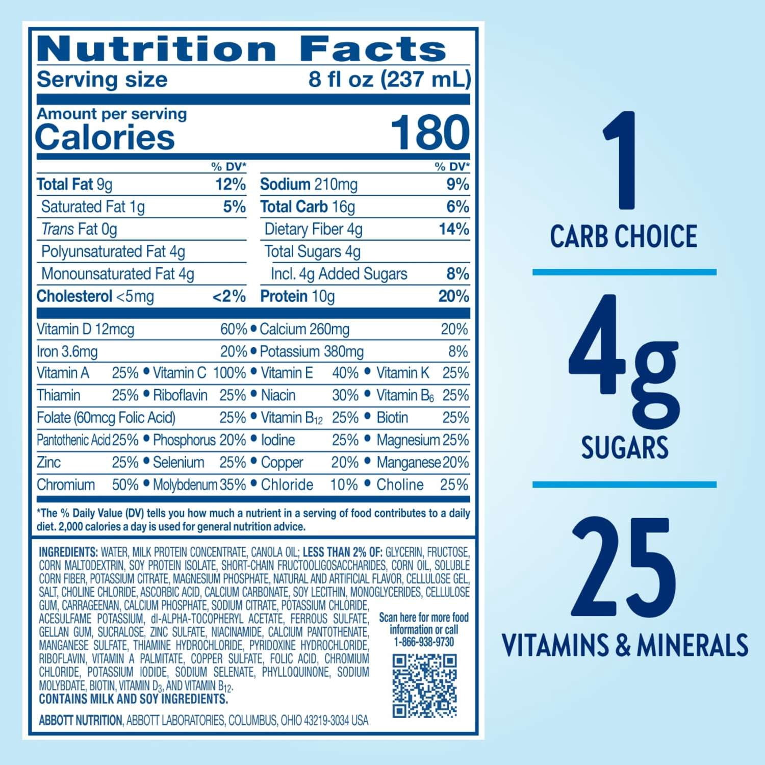 Glucerna Original Diabetic Protein Shake, Homemade Vanilla, 8 fl oz Bottle, 6 Count
