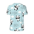 thumbnail image 3 of Balery Cute Panda Bear Baseball Jersey for Men Casual Button Down Shirts Short Sleeve Active Team Sports Uniform-Medium, 3 of 9