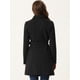 thumbnail image 3 of Abrigo de Invierno Allegra K para Mujer Cuello Peter Pan Negro M, 3 of 6