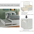 thumbnail image 6 of Twin Size Trundle Bed Frame, Wood Platform Bed for Boys Girls, Modern Twin Bed Frame with Wood Slat Support, Heavy Duty Mattress Foundation, Easy Assembly, 6 of 10