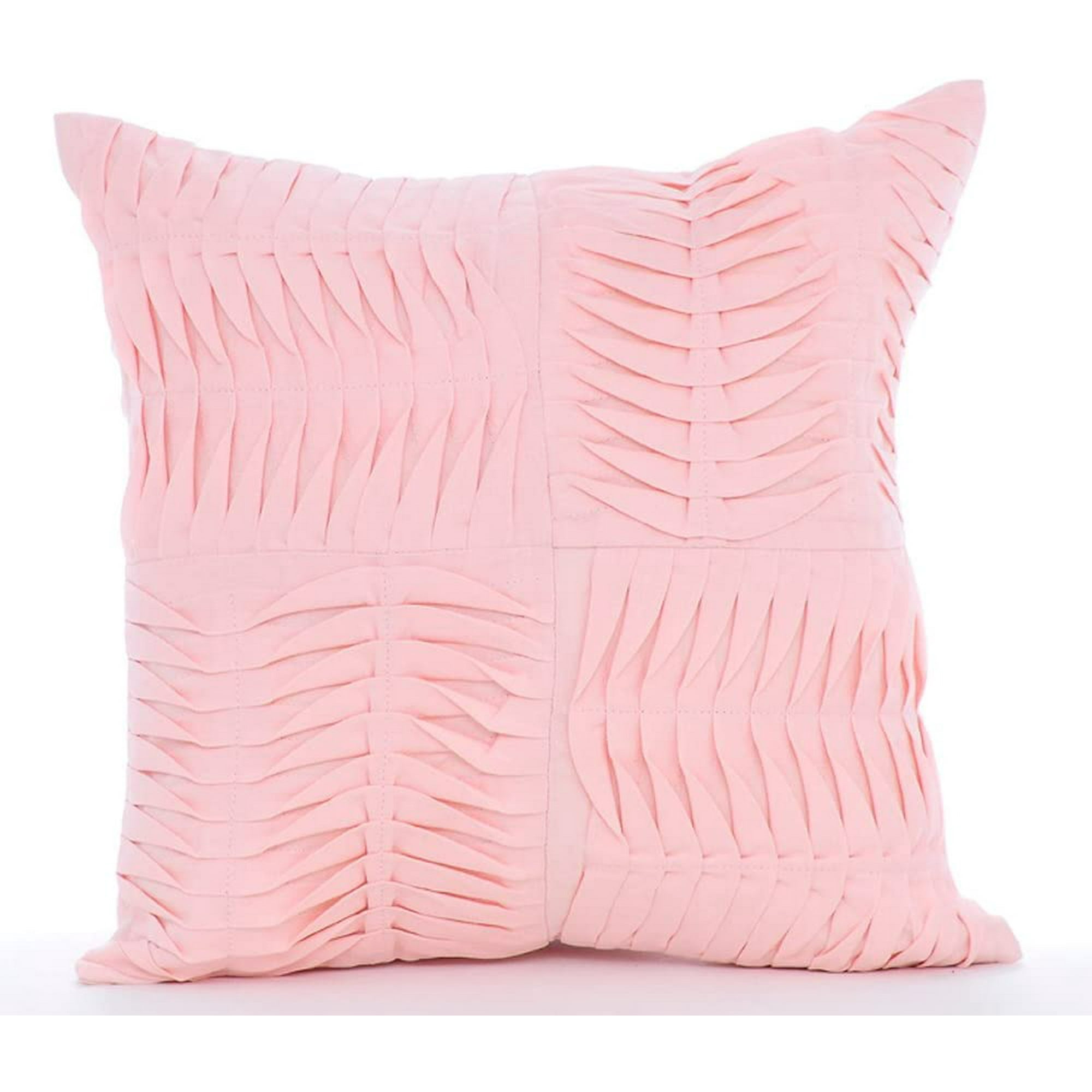 Htooq Designer Pink Throw Pillows Cover Modern Patchwork Throw Pillow Covers 12x12 Inch 30x30 Cm Throw Pillow Cover Cotton Linen Square Pillow Co