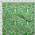 thumbnail image 4 of oneOone Cotton Cambric Green Fabric Kids Sewing Material Print Fabric By The Yard 42 Inch Wide, 4 of 4