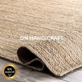 thumbnail image 3 of DN HANDICRAFT Natural Jute Area Rug Runner Hand Braided Eco Friendly Carpet for Living Room (3x5 Sq Feet), 3 of 5