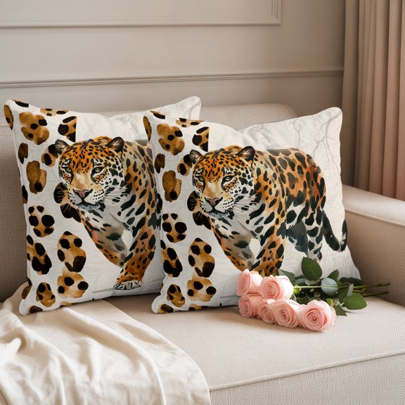 Outdoor Throw Pillow Covers, Vintage Branch Waterproof Decorative Pillowcases Cushion Cover Print Textures Pillow Cases for Patio Couch Sofa Bed,18x18in Set of 2
