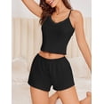 thumbnail image 3 of Ekouaer Cami Pajama Sets Y2K 2 Piece Lace Crop Top and Shorts Sexy Pjs Summer Lingerie Sleepwear Nightwear for Women, 3 of 6