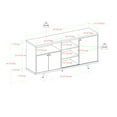thumbnail image 3 of Rogan 60" 3-Door Sideboard in Solid Black/Dark Walnut, 3 of 4