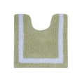 thumbnail image 3 of Better Trends 20" x 20" U-Shape Toilet Rug 100% Cotton, Extra Soft Mat for Bathroom Floor Decor, Water Absorbent, Reversible Machine Washable, Contour Rug Hotel Multi Collection - Sage/White, 3 of 6
