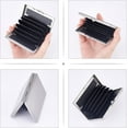 thumbnail image 5 of 2pcs Stainless Steel Credit Card Case Holder 97mm Rectangle Portable Modern Metal Wallet with 6 PVC Card Slots Business Card Holder RFID Card Holder, 5 of 7