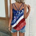 thumbnail image 5 of SOOMLON Usa Flag Loose Tank Tops for Women Eyelet Spaghetti Strap Distressed Red White and Blue Shirts Crew Neck Fourth of July Tops Sleeveless Funny T-Shirt Loose Fitting Tee Blouse Apparel, 5 of 6