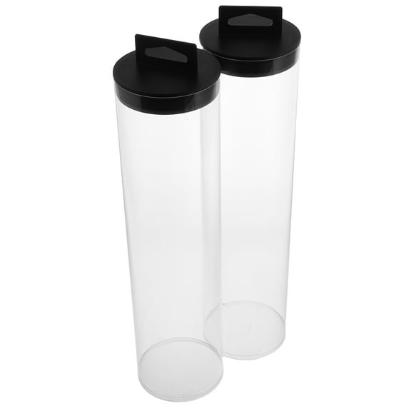 Raindrops 2-Pack Transparent Sports Holder Tubes with Caps, Clear Storage Containers for Tennis, Baseball, Gym, Home & Outdoor Display