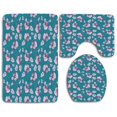 thumbnail image 1 of ABPHQTO Racimo Floral Turquesa Uvas Flores y Bayas en Rama Boho Juego de alfombras de baño de 3 piezas Alfombra de baño Alfombra de contorno y tapa de inodoro ABPHQTO Cont-CHAPPLE-34727, 1 of 2