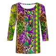 thumbnail image 4 of CEHVOM T-Shirts de Carnaval de Croisière, T-Shirts de Mardi Gras pour Femmes à Paillettes, T-Shirts de Mardi Gras pour Femmes T-Shirt Graphique Masque Pailleté, T-Shirts de Carnaval à Manches Longues à Col Rond T-Shirt de Fête Hauts de Carnaval, 4 of 5