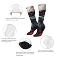 thumbnail image 3 of Fotbe Red Black Ink Style Bald Eagle Calcetas Divertidas Estampadas para Hombre y Mujer, Calcetas de Algodón hasta la Rodilla para Caminar, Correr, Enfermería y Embarazo, 3 of 6