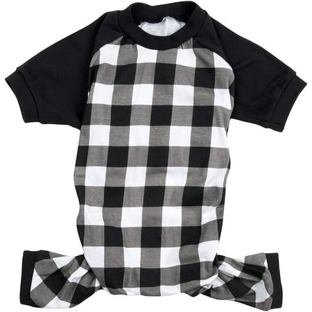 UPC: 0192692050101 | Leveret Dog Cotton Pajama Black & White Plaid S