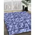 thumbnail image 3 of Ahgly Company Machine Washable Indoor Square Transitional Denim Blue Area Rugs, 5' Square, 3 of 7