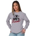 thumbnail image 4 of Im Cupids Arrow Funny Valentines Day Women's Long Sleeve T Shirt Brisco Brands L, 4 of 6