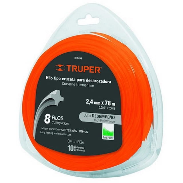 HILO REDONDO PARA DESBROZADORA, 78 M LARGO, 2.4 MM, BLÍSTER Truper 17609