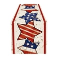 thumbnail image 2 of Antqov 4th of July Table Runner, Patriotic Red White & Blue Stars US Flag Table Runners Independence Day Dining Table Decoration for Home Party Kitchen Decor, 2 of 6