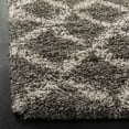thumbnail image 3 of SAFAVIEH Hudson Franklin Geometric Diamonds Shag Area Rug, Grey/Ivory, 5' x 5' Square, 3 of 7