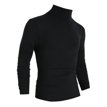 Unique Bargains Men's Long Sleeve Stretch NEW Simple Style Casual Slim Top