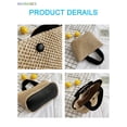 thumbnail image 3 of BadPiggies Straw Tote Bag Boho Summer Beach Woven Bag with Handles Stylish Purses Shoulder Bag for Women Girls (Black) : Size - 11.02*8.27*7.09 inch / 28*21*18 cm, 3 of 9