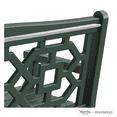 thumbnail image 2 of Martha Stewart by POLYWOOD® Chinoiserie 48” Garden Bench in Green, 2 of 9