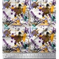 thumbnail image 1 of Soimoi Brown Moss Georgette Fabric Triangle & Brush Stroke Abstract Printed Craft Fabric by the Yard 42 Inch Wide, 1 of 3