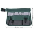 thumbnail image 5 of Gardening Tool Waist Bag Belt Heavy Duty Oxford Tool Apron with 7 Pockets of Different Sizes and Depth (Green), 5 of 8